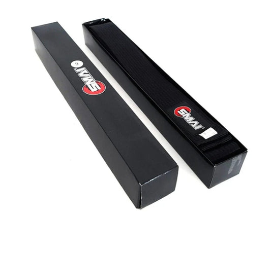 Cintura nera satinata Deluxe SMAI Karate