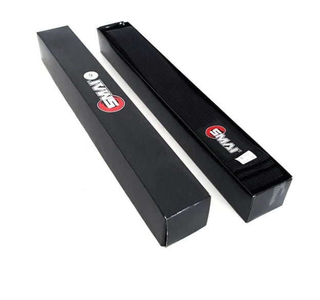 Cintura nera satinata Deluxe SMAI Karate